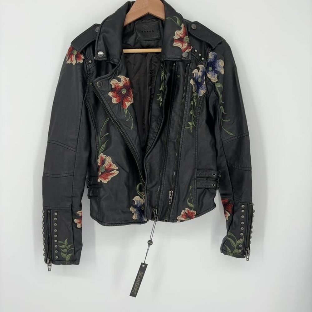 Blank NYC Embroidered Studded Leather Jacket - Picture 1 of 5